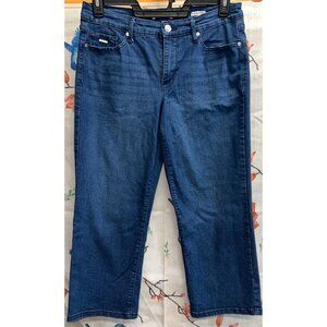 Nine West Chrystie Capri Jeans Size 10 Blue Denim